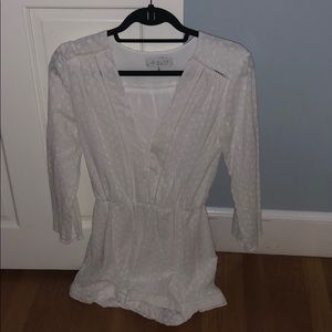 WAYF white embroidered romper